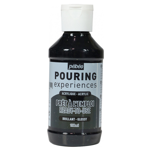 Peinture acrylique Pouring Expérience 118 ml Noir d'ivoire