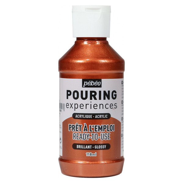 Peinture acrylique Pouring Expérience 118 ml Cuivre métallique