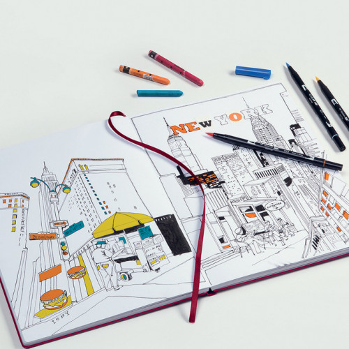 Carnet de croquis carré 22,5 x 22,5 cm 150 g/m² 112 pages