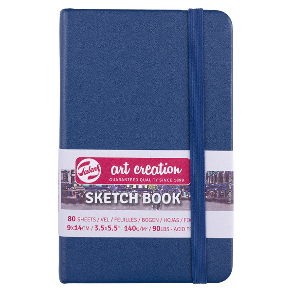 Carnet de croquis Bleu marine 140 g/m² 80 feuilles 9 x 14 cm