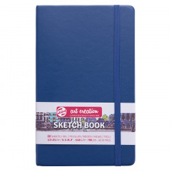 Carnet de croquis Bleu marine 140 g/m² 80 feuilles 13 x 21 cm