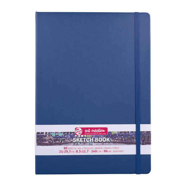 Carnet de croquis Bleu marine 140 g/m² 80 feuilles 21 x 30 cm