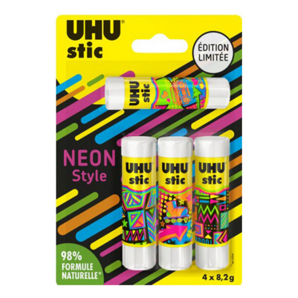 Bâton de colle 8.2 g Édition Neon 4 pcs