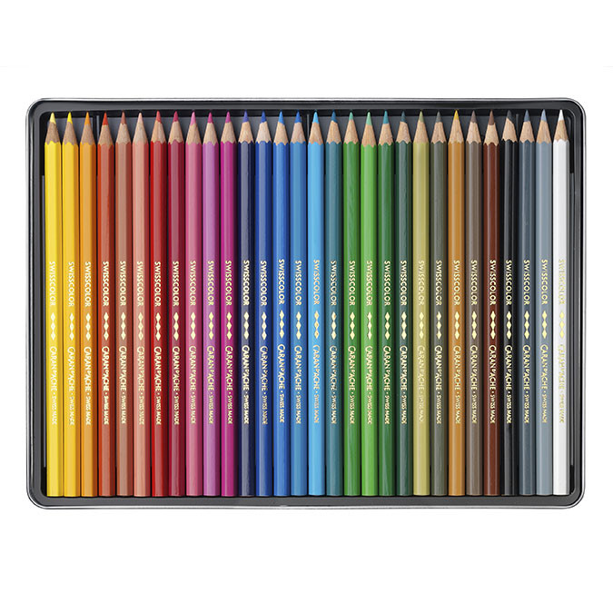 Crayon de couleur Swisscolor Boîte métal 30 pièces