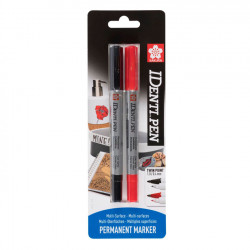 Marqueur permanent IDentiPen set Noir + Rouge