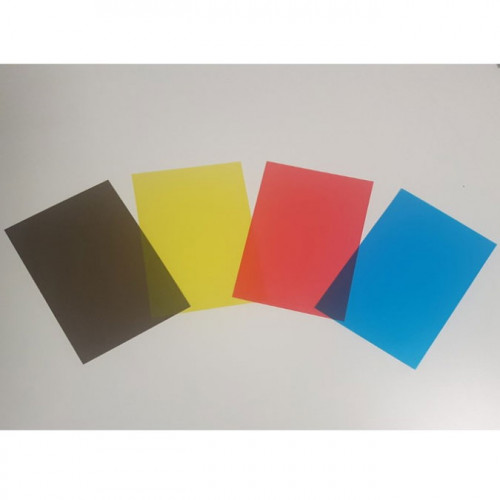 Film polyester Transparent coloré 50 x 65 cm 175 µ Rouge