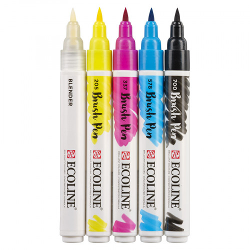 Feutre pinceau Ecoline Brush Pen Set Primaires