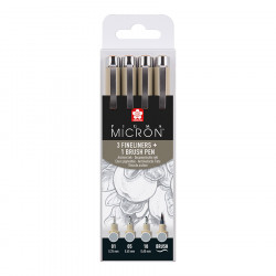 Feutre Pigma Micron Set 4 Gris clair