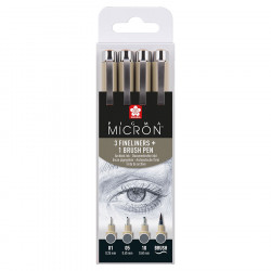 Feutre Pigma Micron Set 4 Gris foncé