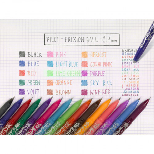 Enseigne Rouge Papier  RECHARGE PILOT FRIXION BALL LARGEUR FINE COLORIS  BLEU SET DE 3 UNITÉS