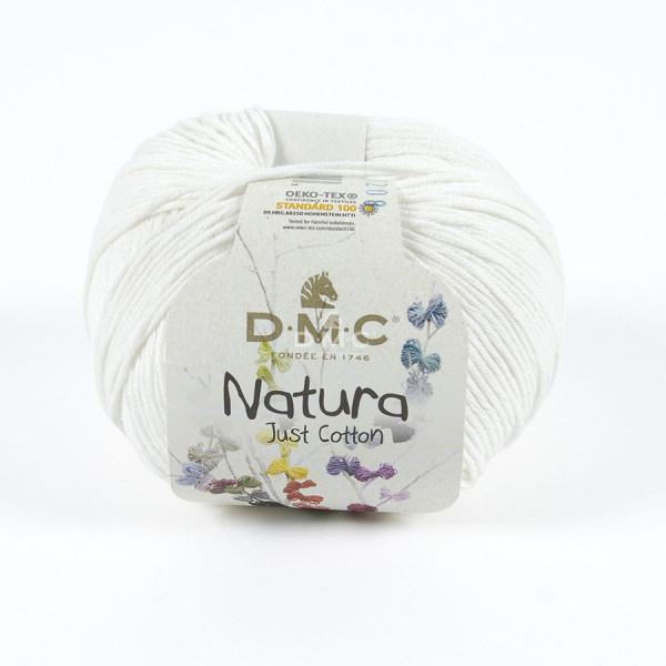 Pelote de Coton Natura Just Cotton 50 g N02 Ivoire