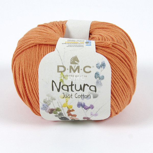 Pelote de Coton Natura Just Cotton 50 g N105 Orange feu