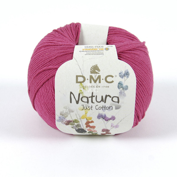 Pelote de Coton Natura Just Cotton 50 g N61 Rouge cramoisi