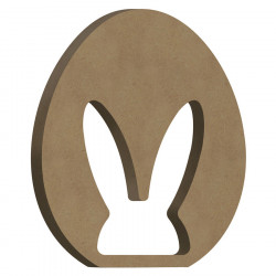 Support en médium Œuf Lapin 7,9 x 10 cm