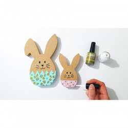 Support en médium Œuf Lapin 7,9 x 10 cm