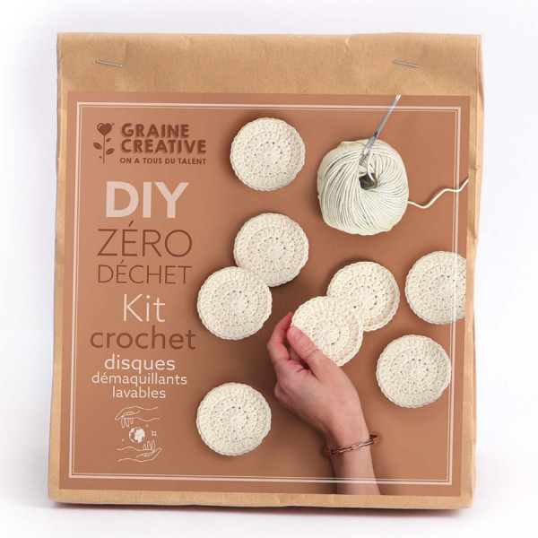 Kit Crochet zéro déchet Disques démaquillants lavables