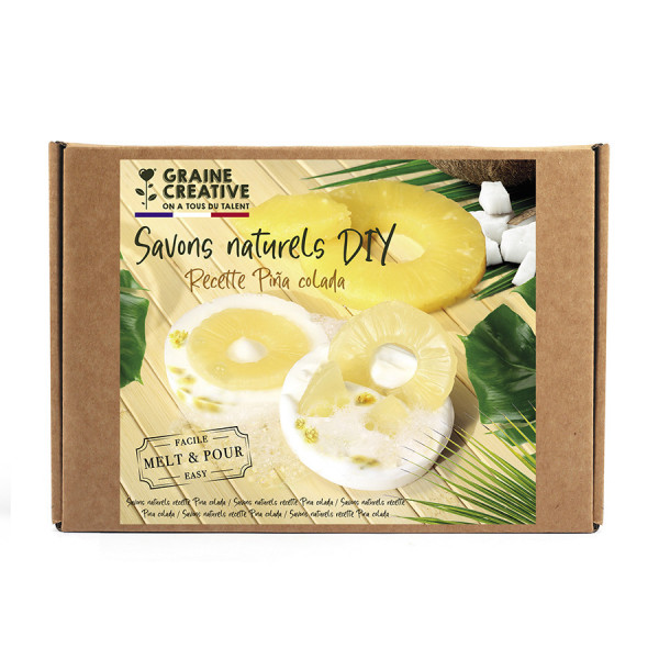 Kit Savon pina colada aux fleurs séchées