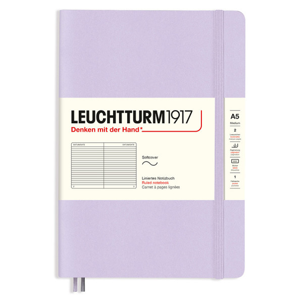 Carnet de notes page Lignée A5 Couverture rigide Smooth Colours Lilas