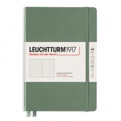 Carnet de notes page Pointillé A5 Couverture rigide Smooth Colours Olive