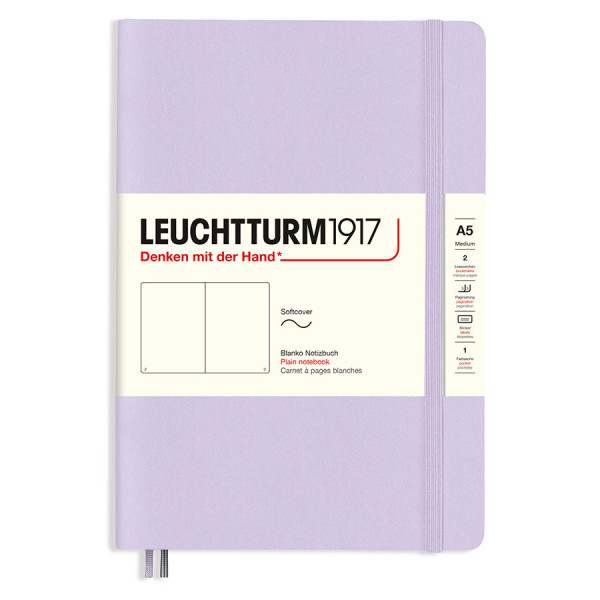 Carnet de notes page Blanche A5 Couverture souple Smooth Colours Lilas