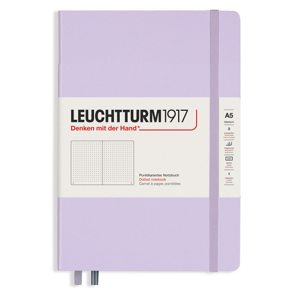 Carnet de notes page Pointillé A5 Couverture souple Smooth Colours Lilas