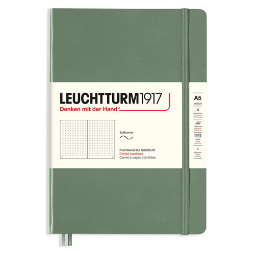 Carnet de notes page Pointillé A5 Couverture souple Smooth Colours Olive