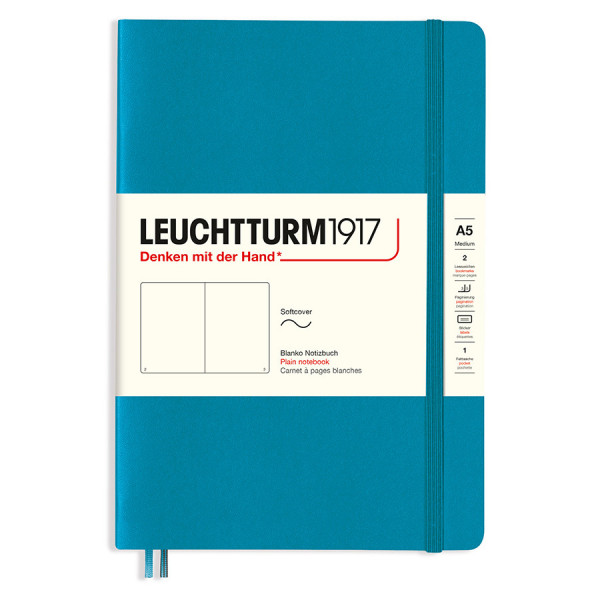 Carnet de notes page Blanche A5 Couverture souple Smooth Colours Océan