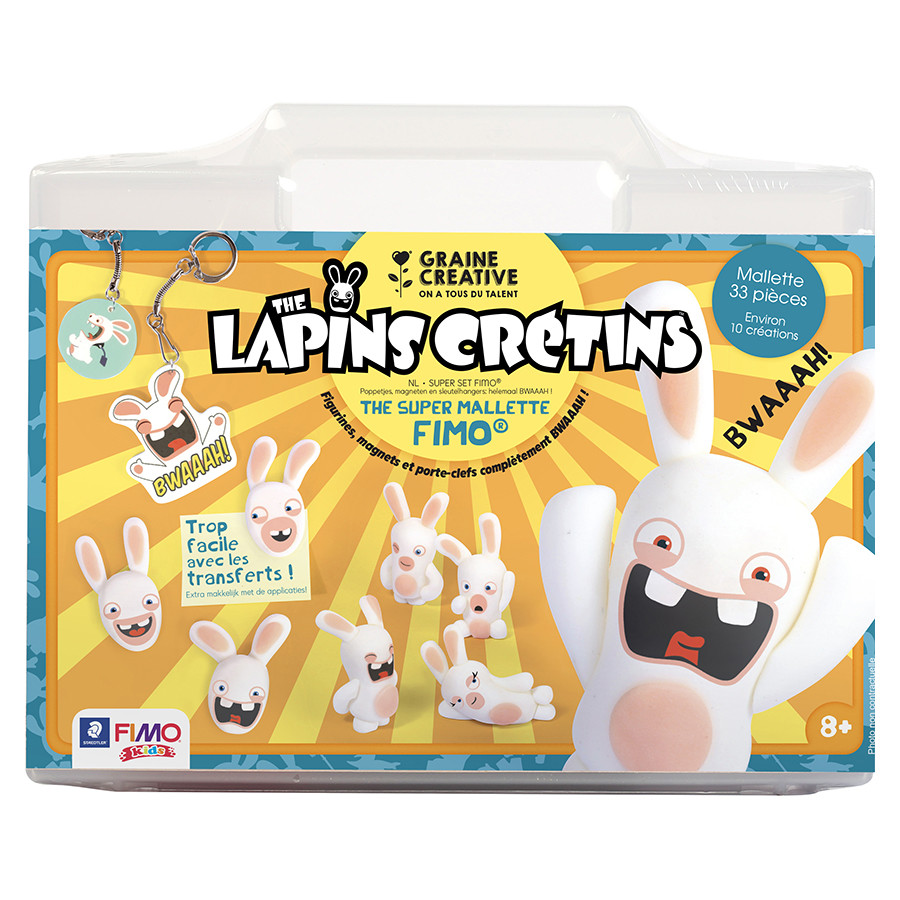 Mallette Fimo Kids Les Lapins Crétins - Scrapmalin