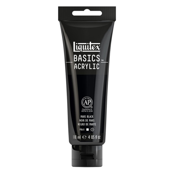 Peinture acrylique Basics 118 ml 276 Noir de Mars