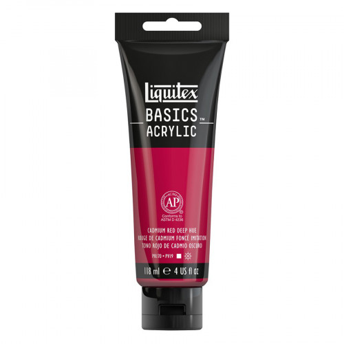 Peinture acrylique Basics 118 ml 311 Rouge de cadmium foncé (imit.)