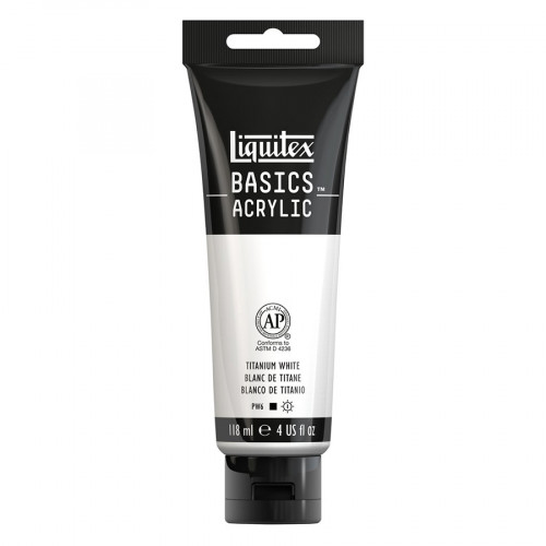 Peinture acrylique Basics 118 ml 432 Blanc de titane