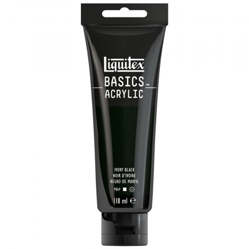Peinture acrylique Basics 118 ml 244 Noir d'ivoire