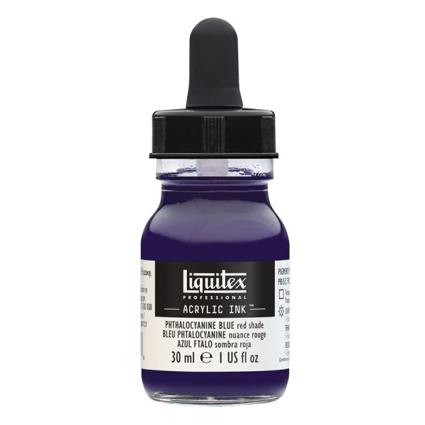 Encre Acrylique Ink 30 ml 314 Bleu phtalocyanine nuance rouge