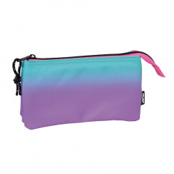 Trousse 5 compartiments Sunset Lilas/Turquoise