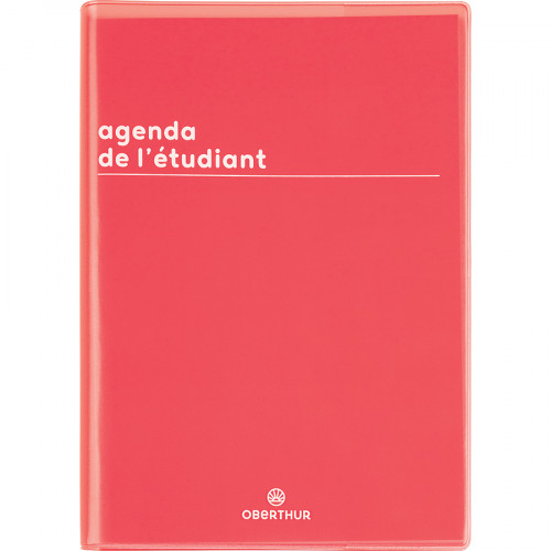 Agenda scolaire 2023-2024 journalier 12,5 x 17.5 cm Boréal Rouge