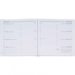 Agenda semainier 2023-2024 16.5 x 16.5 cm Boréal Rouge