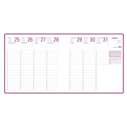 Agenda semainier 2023-2024 16.5 x 16.5 cm Camelia Orange