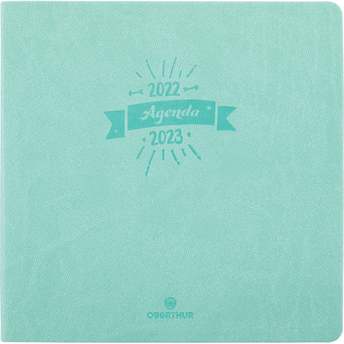 Agenda semainier 2023-2024 16.5 x 16.5 cm Camelia Orange