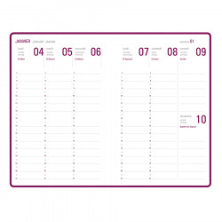 Agenda semainier 2023-2024 10 x 15 cm Camelia Orange
