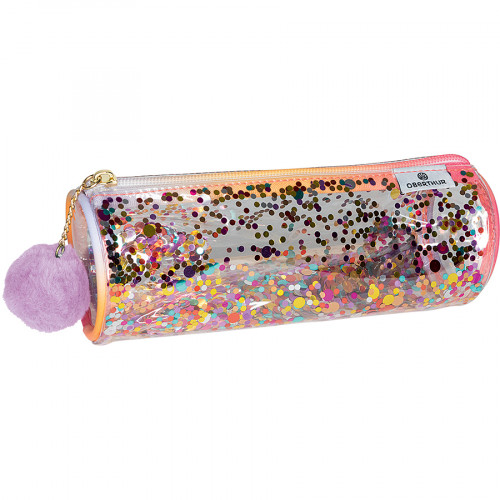 Trousse ronde 1 compartiment 22 x 6 cm Confettis