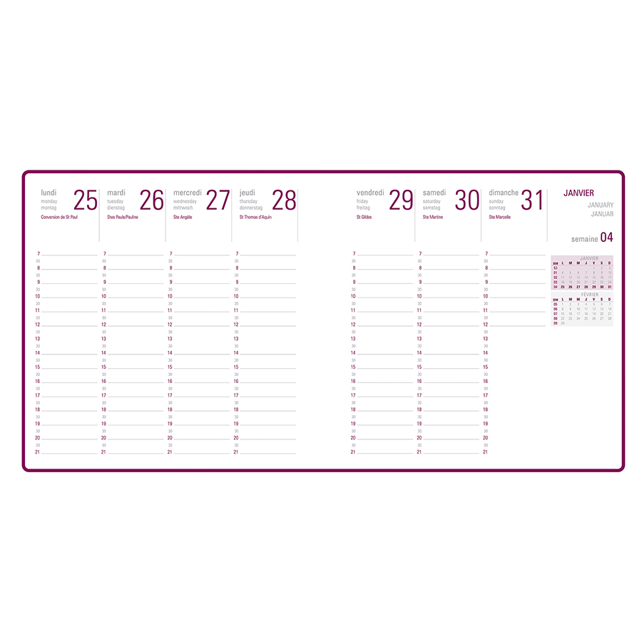 Agenda semainier 2023-2024 17 x 24.5 cm Camelia Lagon Editions