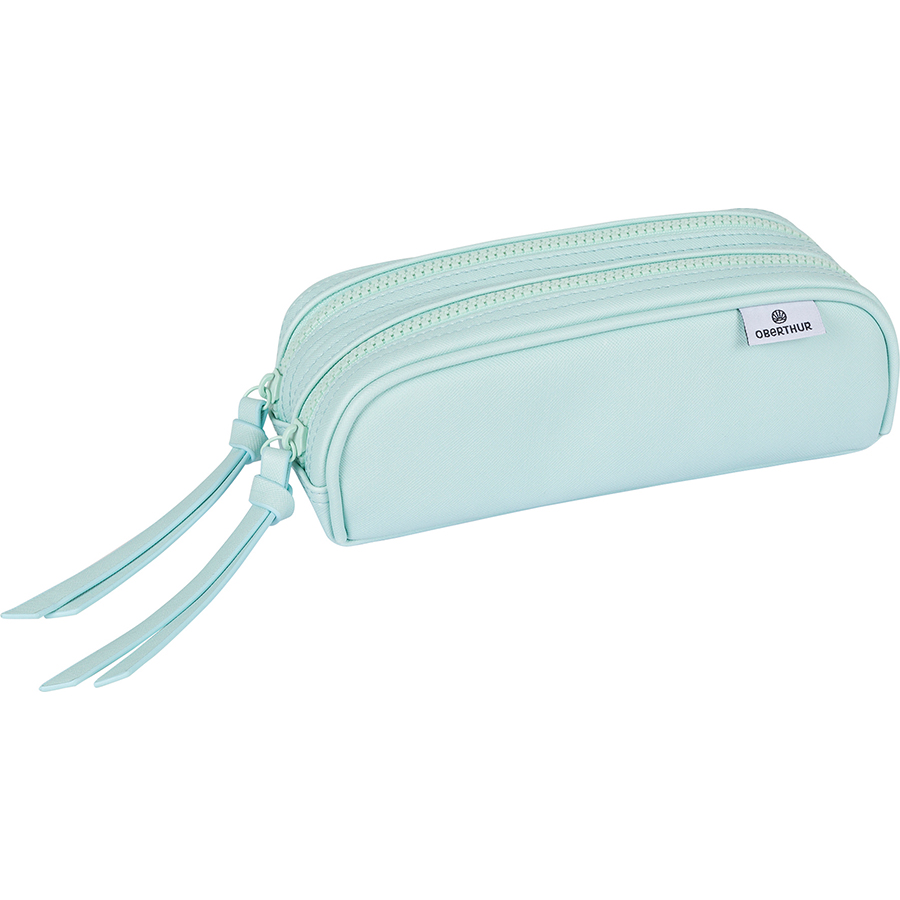 Trousse rectangulaire OBERTHUR Châton 2 compartiments corail et