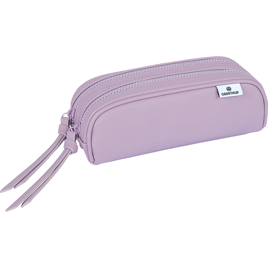 Trousse rectangulaire Sweet Cat - 2 compartiments - bleu pastel