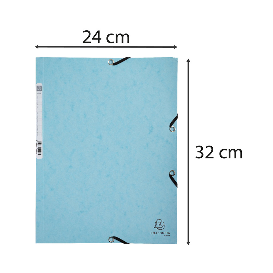 Chemise à élastiques carte lustrée 400 g/m2 Aquarel 24 x 32 cm