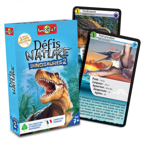 Jeu de cartes Défis Nature Dinosaures 2 version 2022