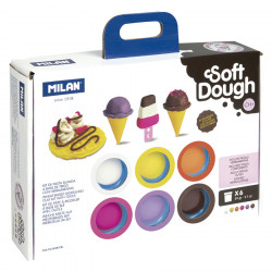 Pâte à modeler souple Soft Dough Mallette Glaces et Gaufres pots 59 g