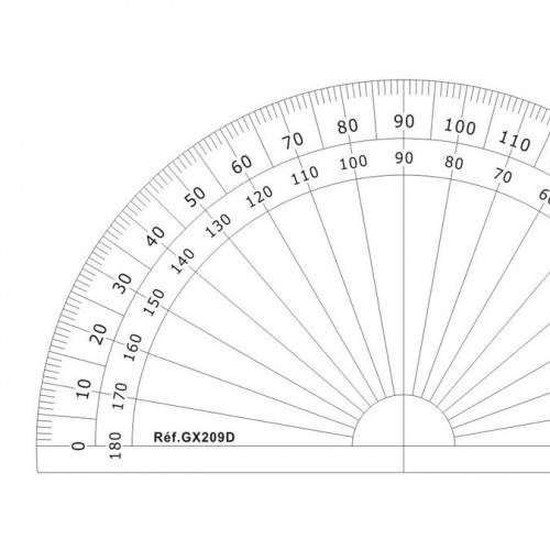 Equerre-rapporteur, Hyp.16 cm