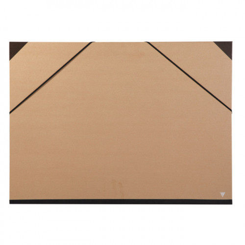 Carton de rangement à dessin kraft brun à élastiques 52 x 72 cm