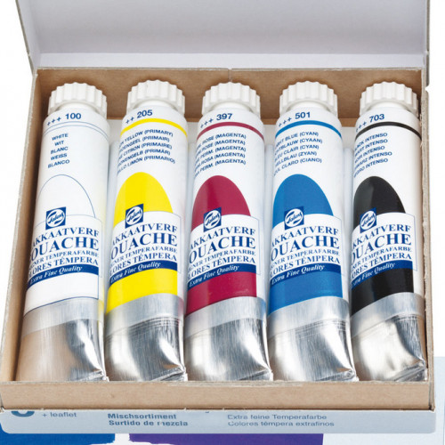 Gouache Extra Fine Set Primaire + Noir & Blanc