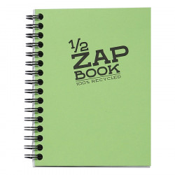 Carnet d'esquisse 1/2 Zap Book spiralé - A6 10.5 x 14.8 cm - 100 % recyclé